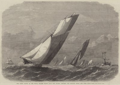 La carrera oceánica del Royal Thames Yacht Club, los yates entre los faros Kentish Knock y Sunk de Edwin Weedon